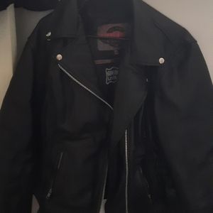 Leather motorcycle jacket